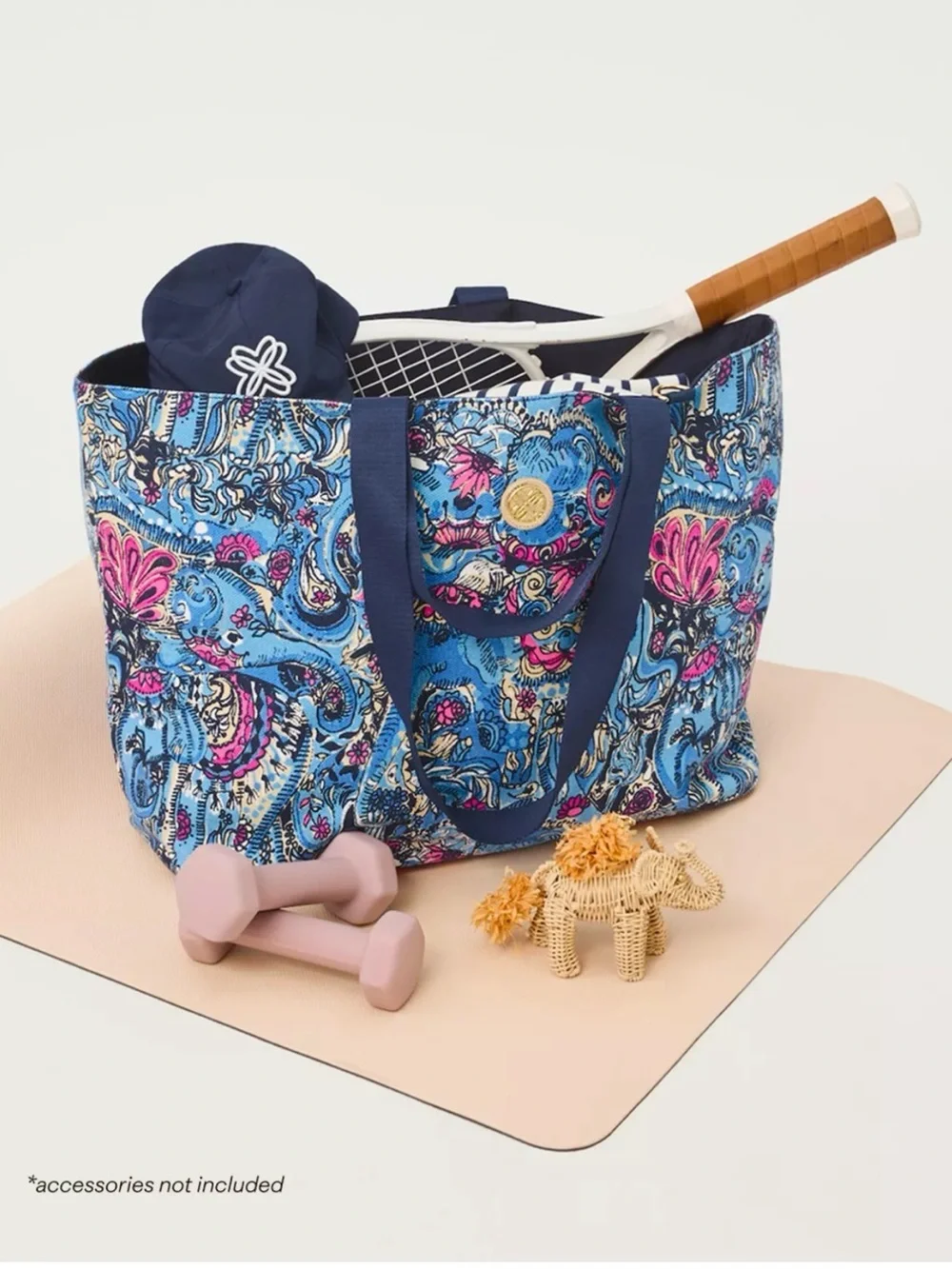 NWT Lilly Pulitzer Canvas Tote in Paisley Parade